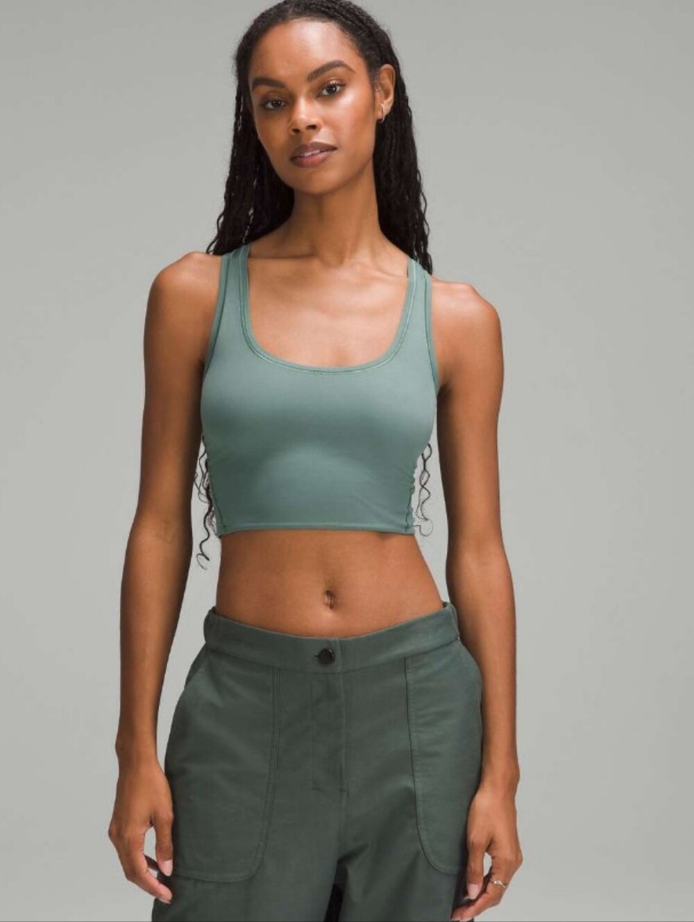 EUC Lululemon Wundermost Ultra-Soft Nulu Scoop-Neck Cropped Tank -XL